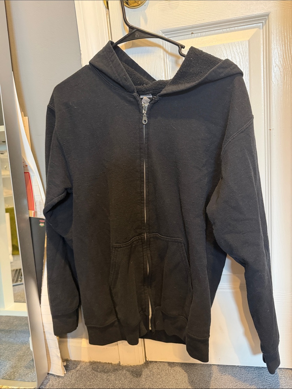 Gildan Black Women's Zip Hoodie